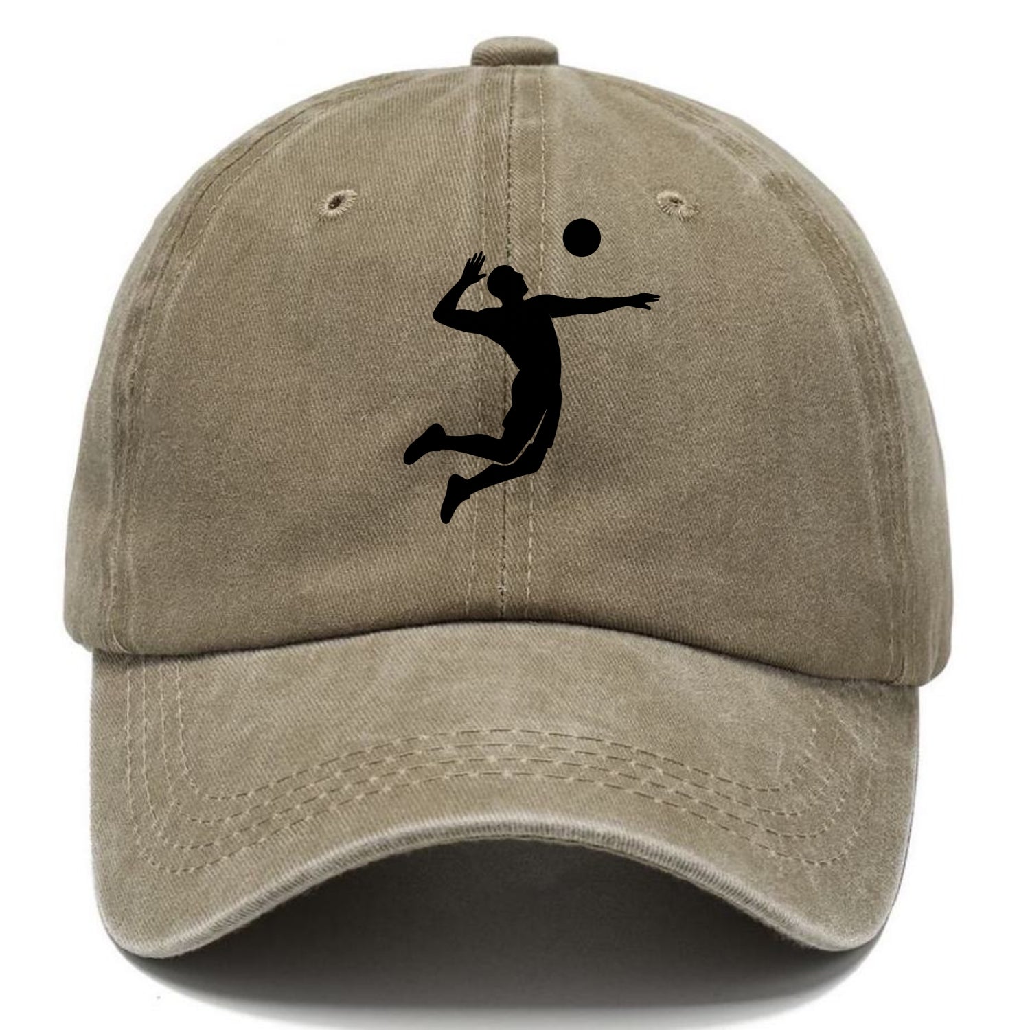 Volleyball player spiking ball - Classic Cap - Warm Sand(Khaki)