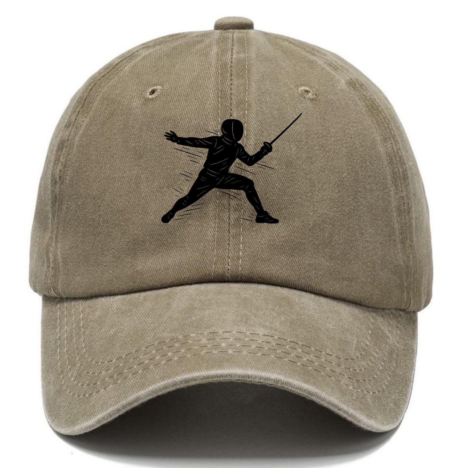 Fencer lunging attack position - Classic Cap - Warm Sand(Khaki)
