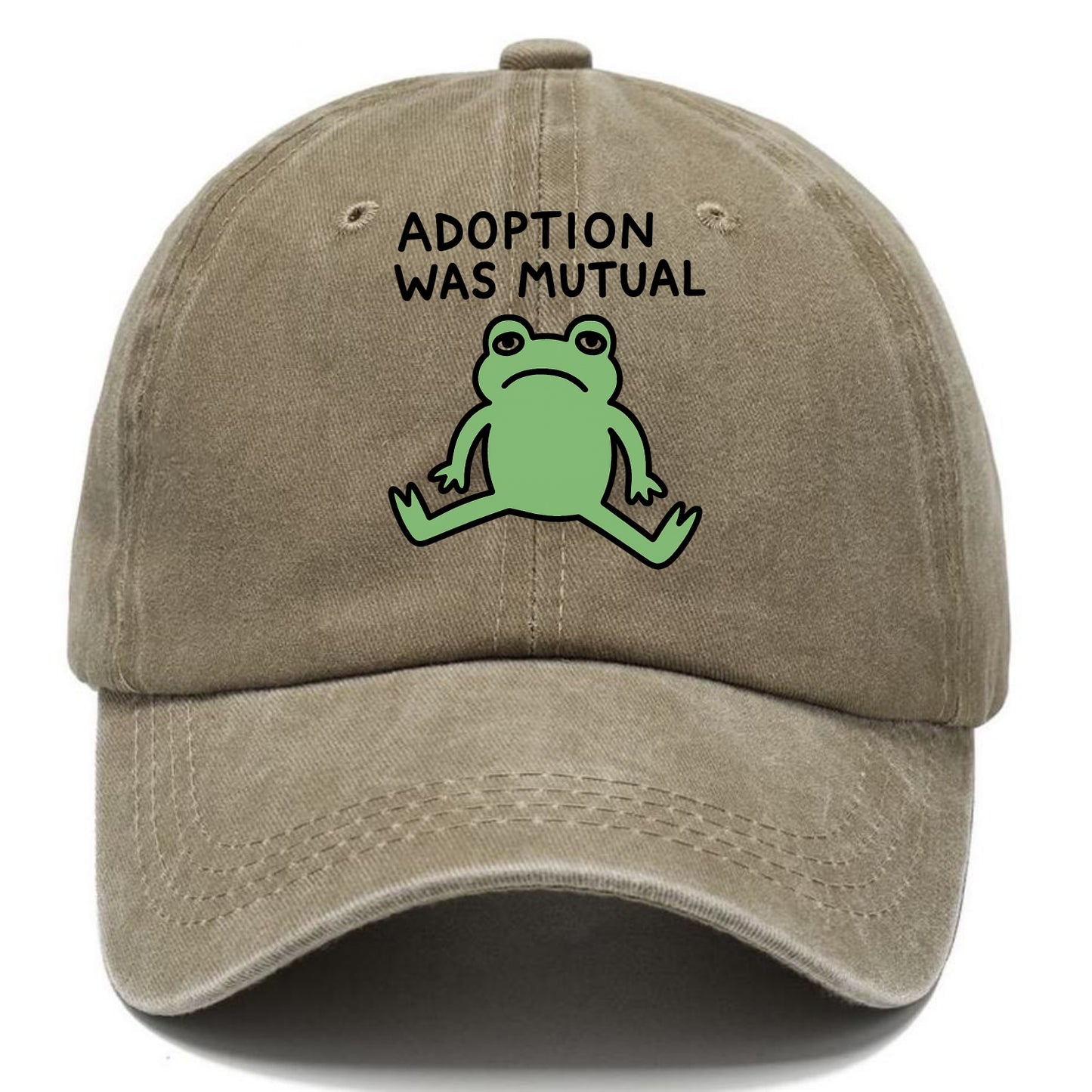 ADOPTION WAS MUTUAL | Animal choosing human - Classic Cap - Warm Sand(Khaki)