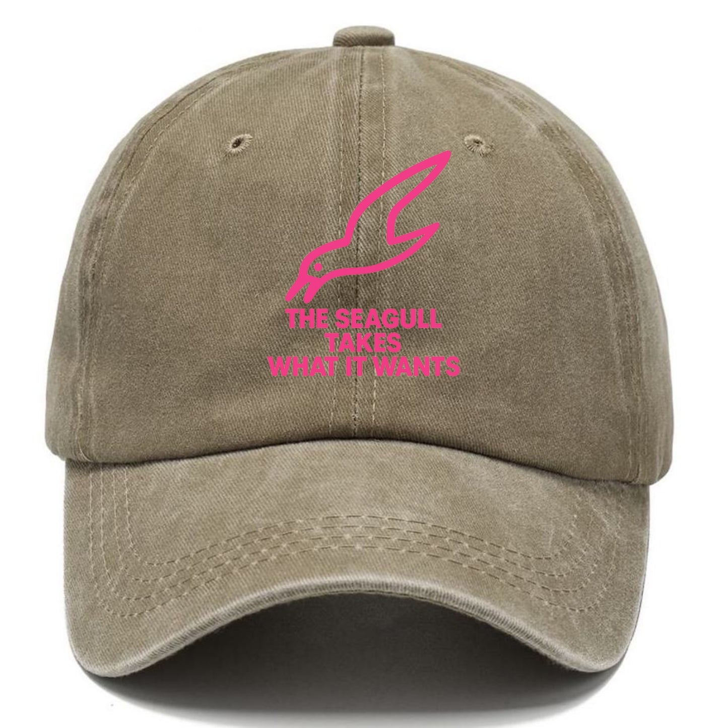 THE SEAGULL TAKES WHAT IT WANTS | Aggressive seagull diving down - Classic Cap - Warm Sand(Khaki)