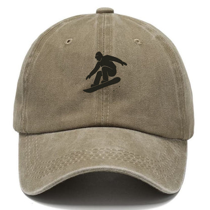 Snowboarder catching air off a jump - Classic Cap - Warm Sand(Khaki)