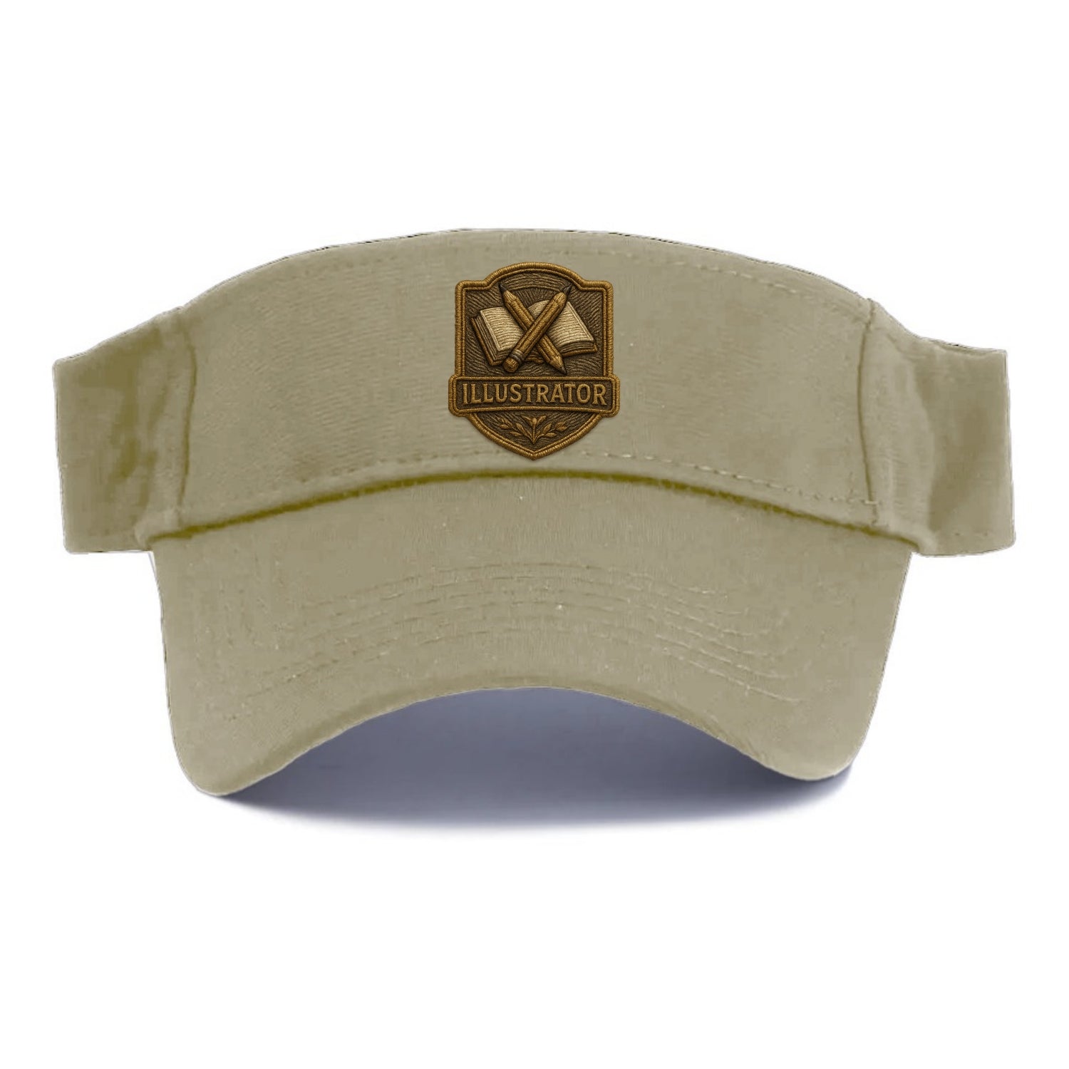 Pencils and sketchbook - illustrator badge - Visor - Warm Sand(Khaki)