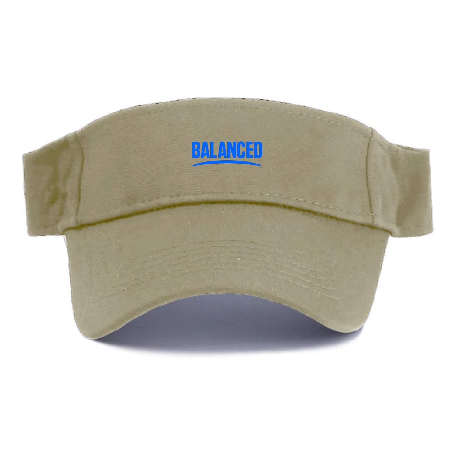 Bold typography design - "BALANCED" - harmony, equilibrium, centered life - Visor - Warm Sand(Khaki)
