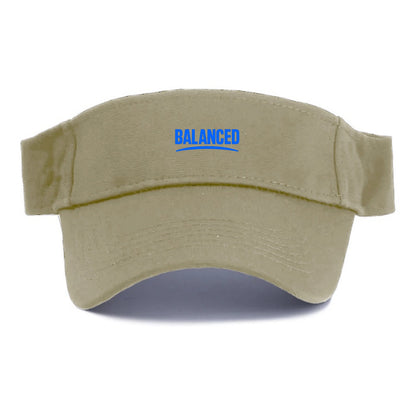 Bold typography design - "BALANCED" - harmony, equilibrium, centered life - Visor - Warm Sand(Khaki)