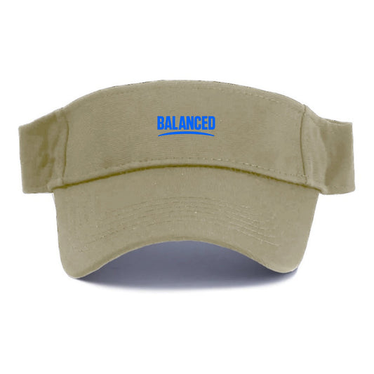 Bold typography design - "BALANCED" - harmony, equilibrium, centered life - Visor - Warm Sand(Khaki)