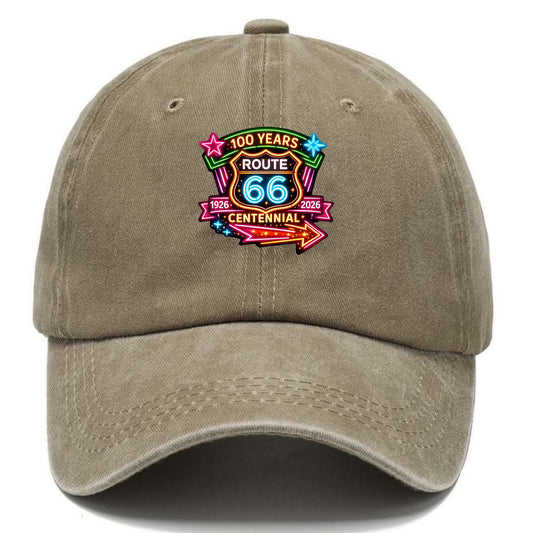 CENTENNIAL BADGE | 100 Years celebration emblem | 1926-2026 dates | Anniversary crest - Classic Cap - Warm Sand(Khaki)