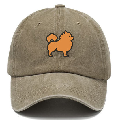 Pomeranian - Orange fluffy flat side profile - Classic Cap - Warm Sand(Khaki)