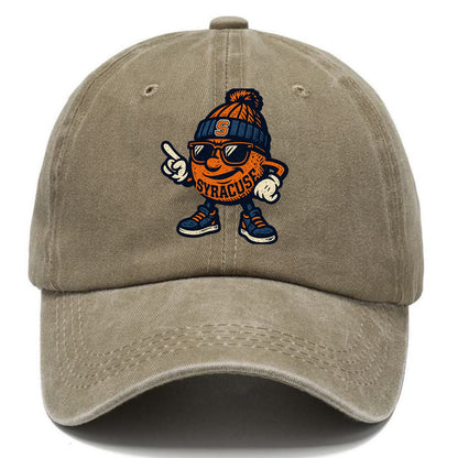 Syracuse Orange wearing Syracuse beanie with S patch - Classic Cap - Warm Sand(Khaki)