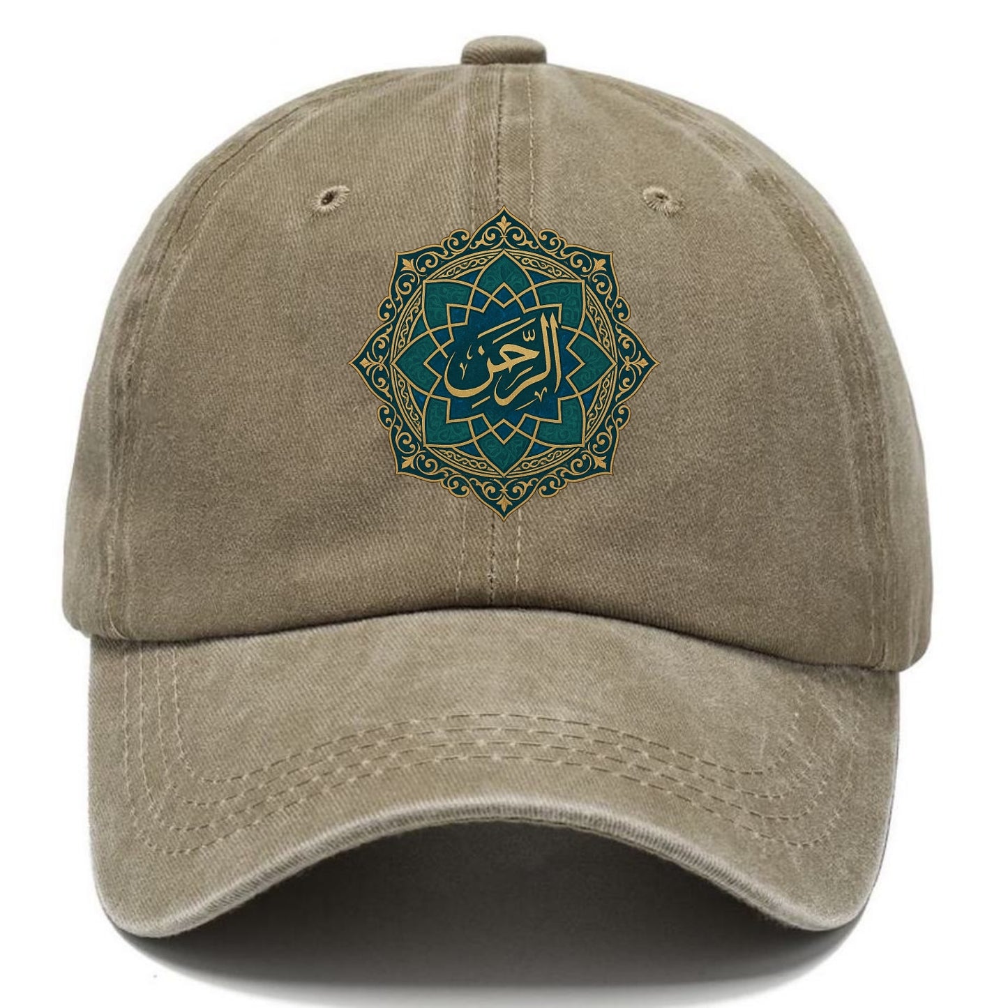 Ar-Rahman Geometric - Classic Cap - Warm Sand(Khaki)