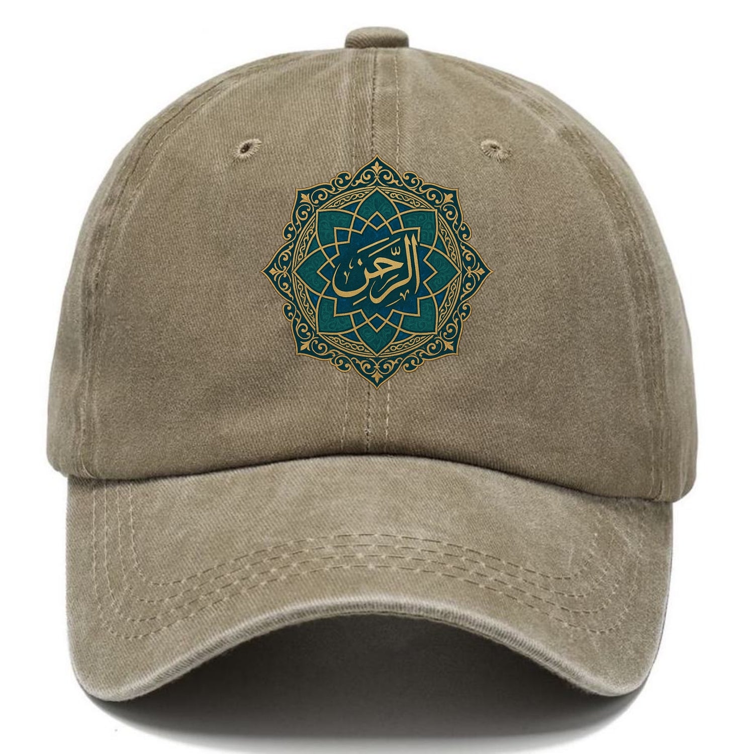 Ar-Rahman Geometric - Classic Cap - Warm Sand(Khaki)