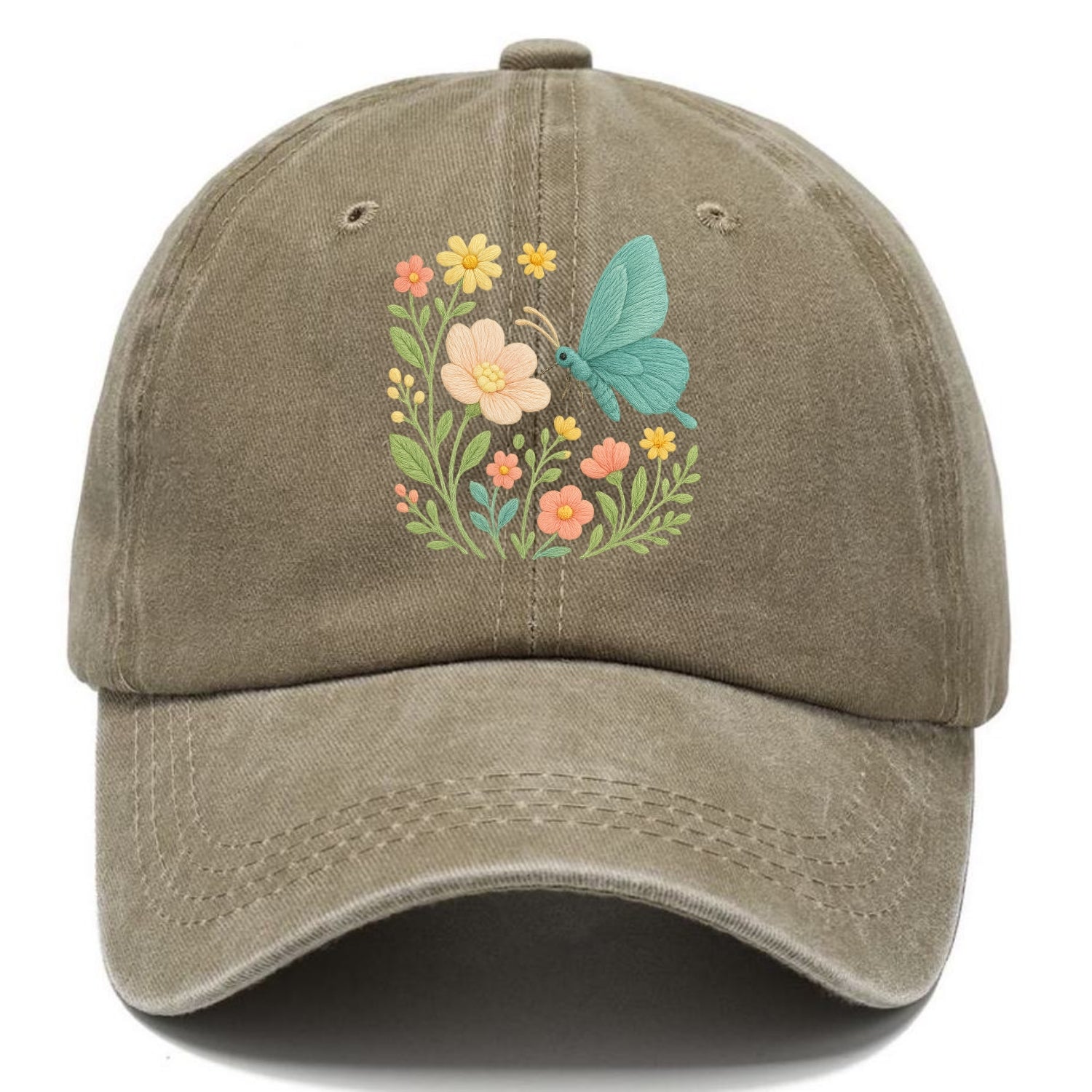 Mint Night Butterfly - Classic Cap - Warm Sand(Khaki)