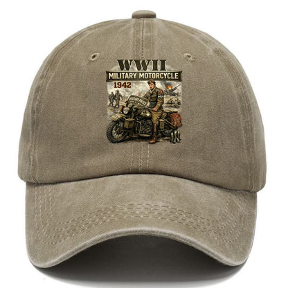 Wwii Military Motorcycle 1942 - Classic Cap - Warm Sand(Khaki)
