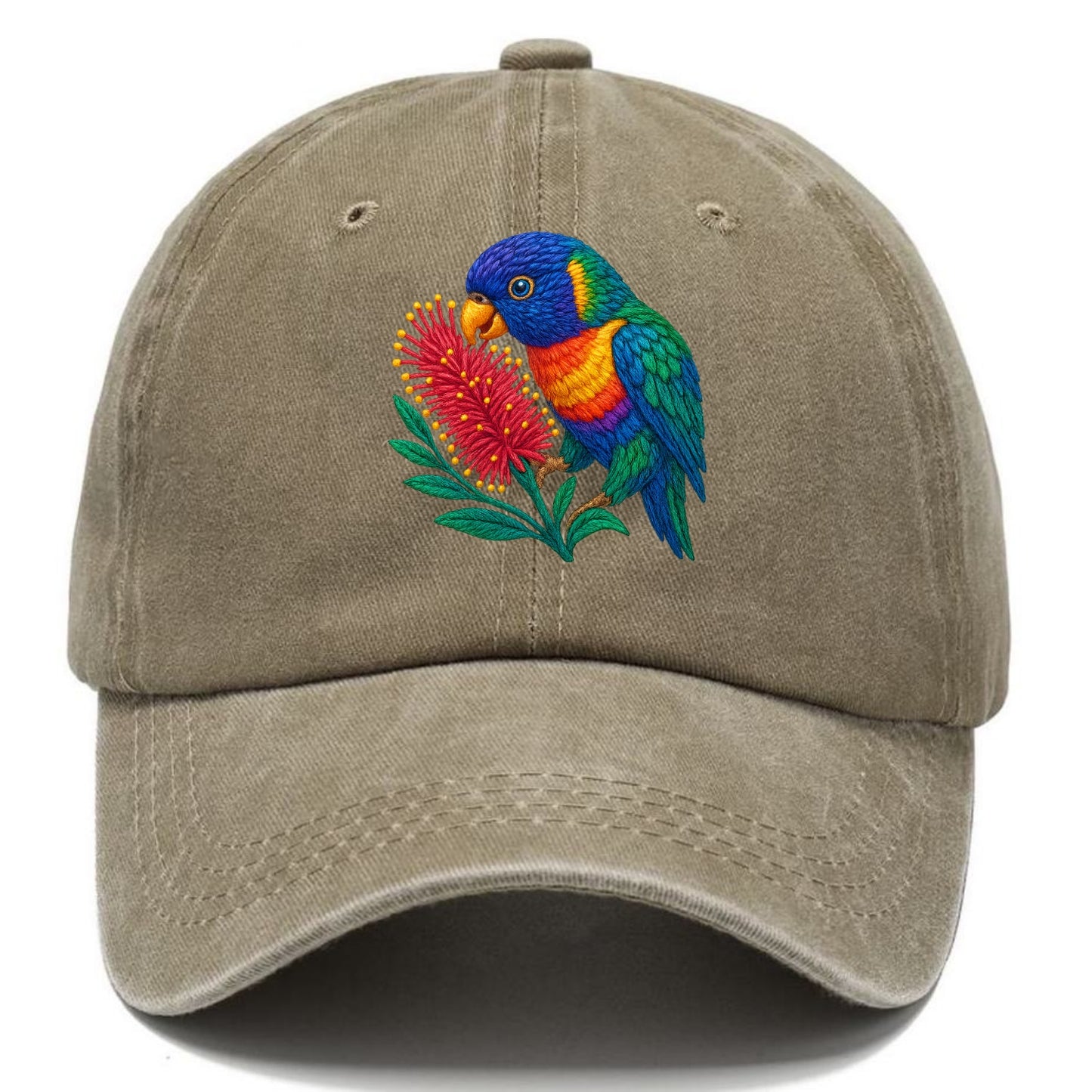 Rainbow Lorikeet Bottlebrush - Classic Cap - Warm Sand(Khaki)