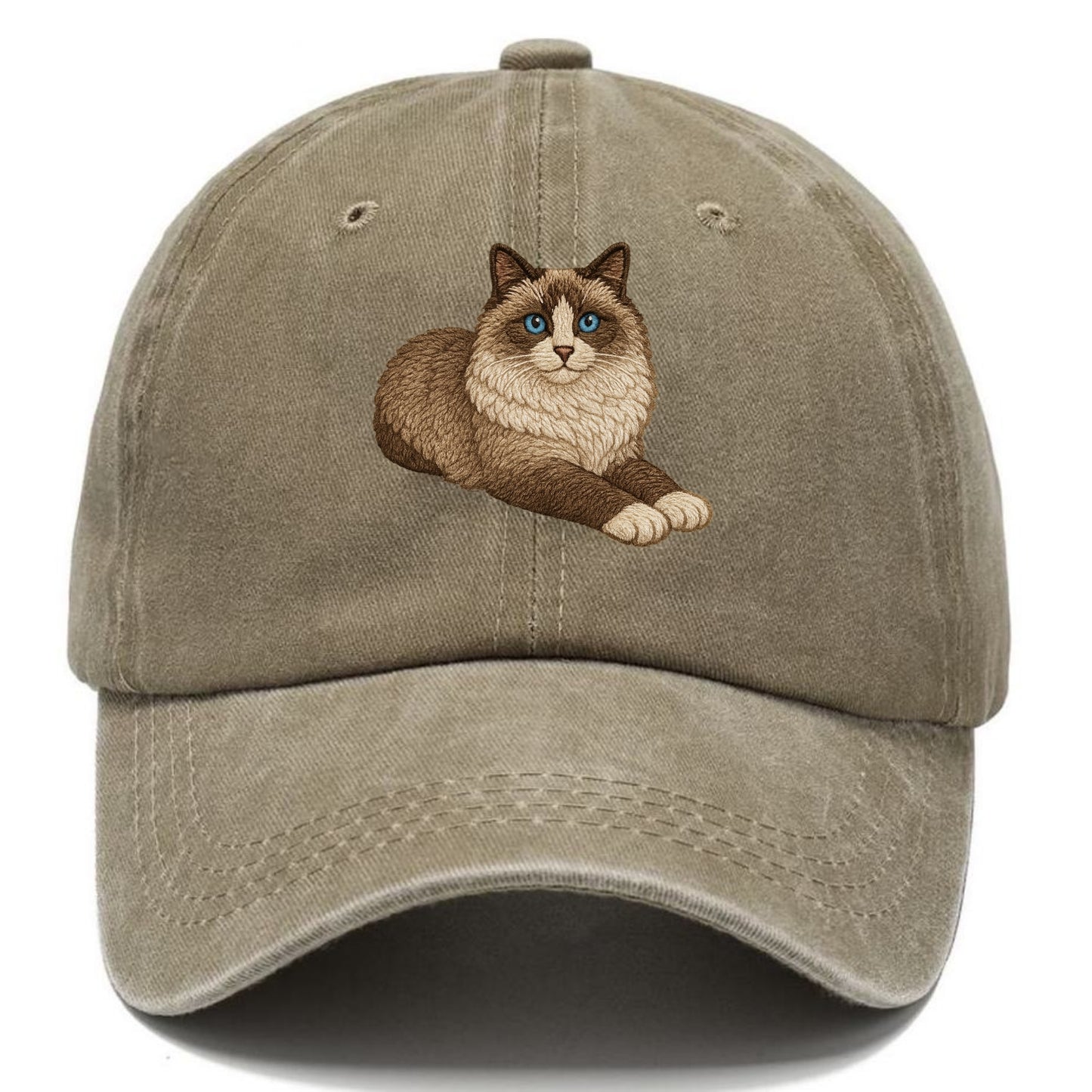 Ragdoll  relaxed lying down with head up Classic Cap - Warm Sand(Khaki)