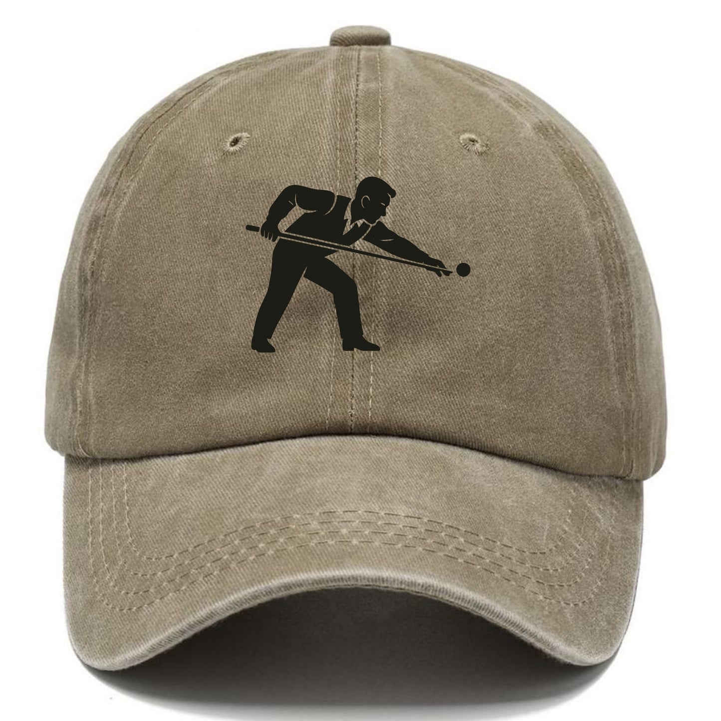 Pool player lining up shot - Classic Cap - Warm Sand(Khaki)