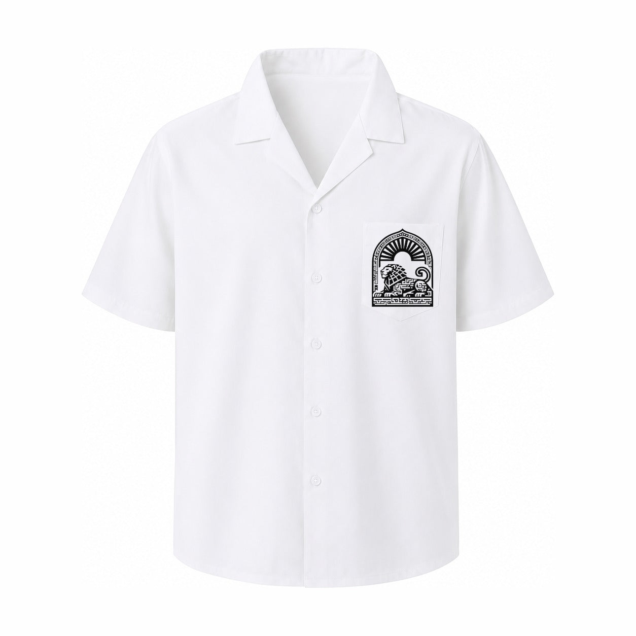 Persian Lion Arch Hawaiian Shirt – White
