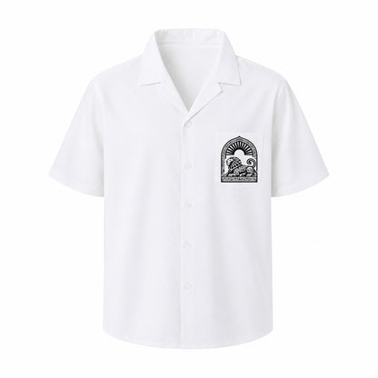 Persian Lion Arch Hawaiian Shirt – White