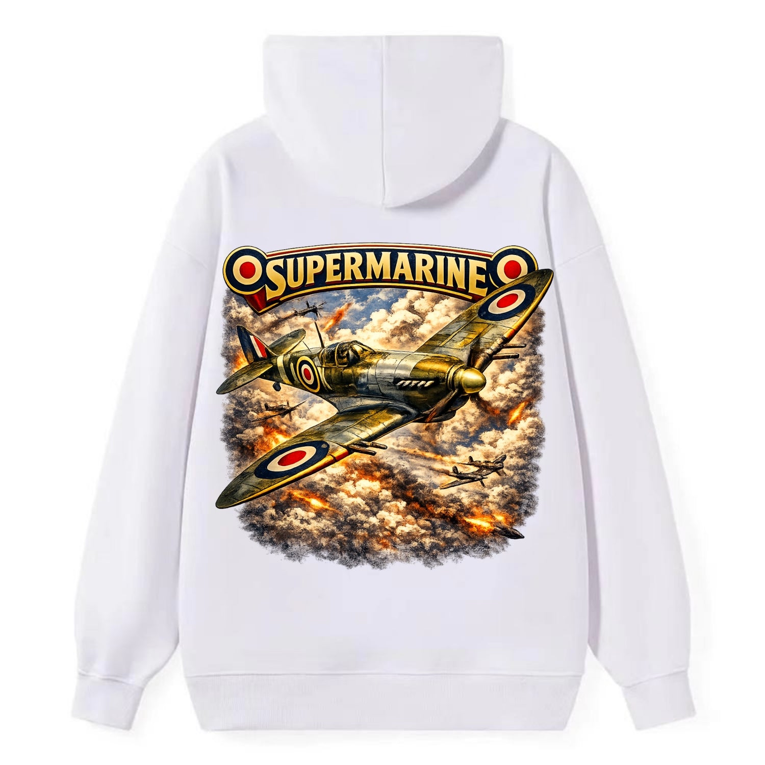 Supermarine Spitfire - Classic Pullover Hoodie - White