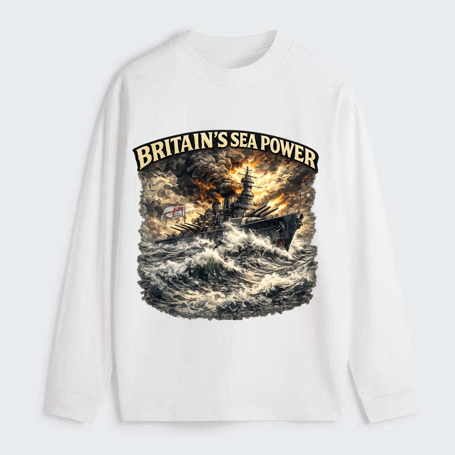 Britain's Sea Power - Classic Long Sleeve Shirt - White
