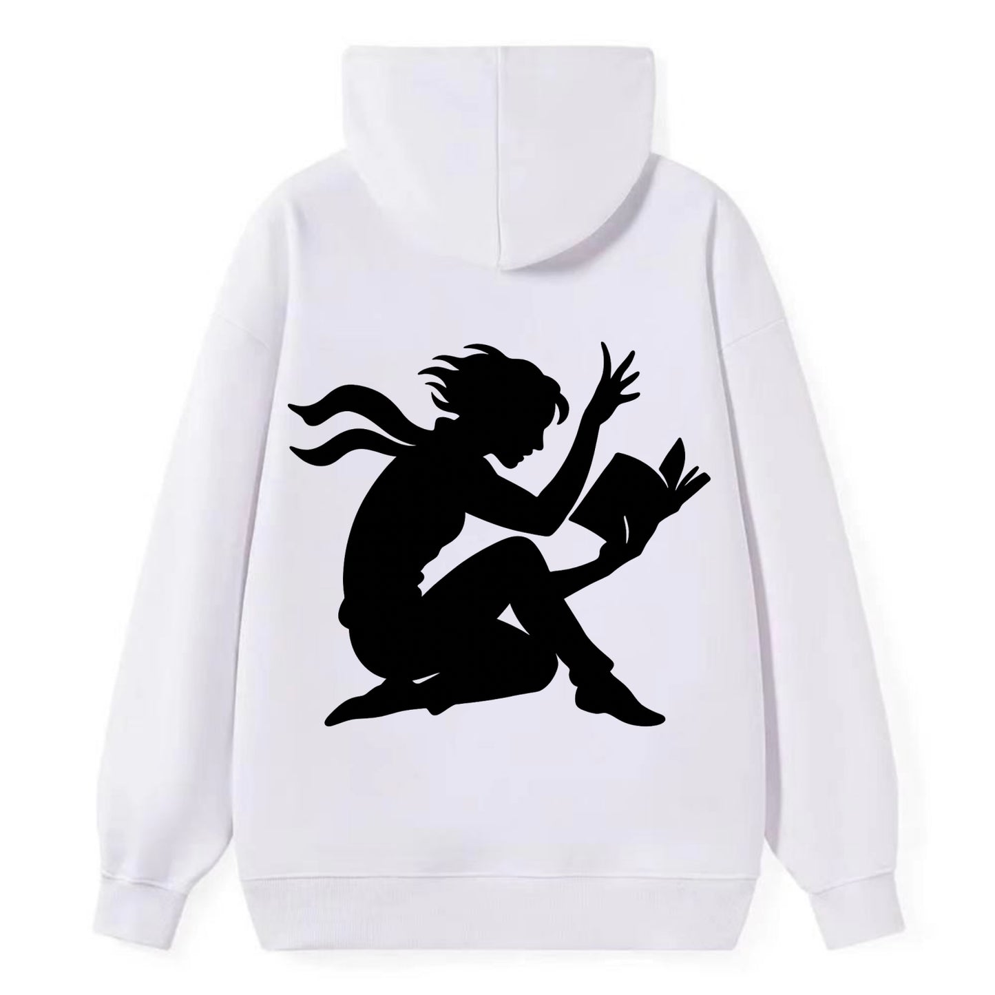 Reader lost in book moment - Classic Pullover Hoodie - White