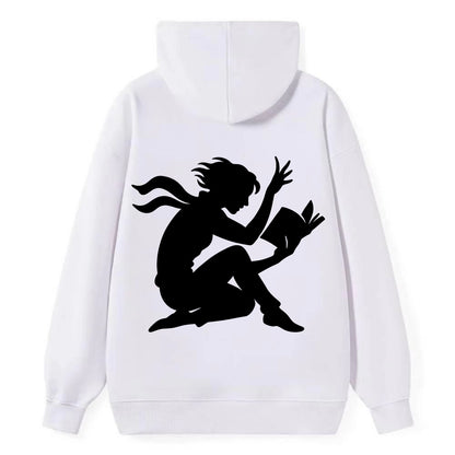 Reader lost in book moment - Classic Pullover Hoodie - White