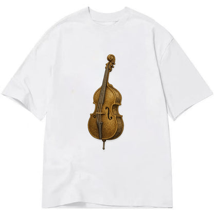 Acoustic Bass  - Classic T-shirt - White