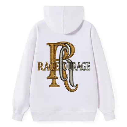 RAGE;COURAGE MODE Warrior Green Hat - Classic Pullover Hoodie - White