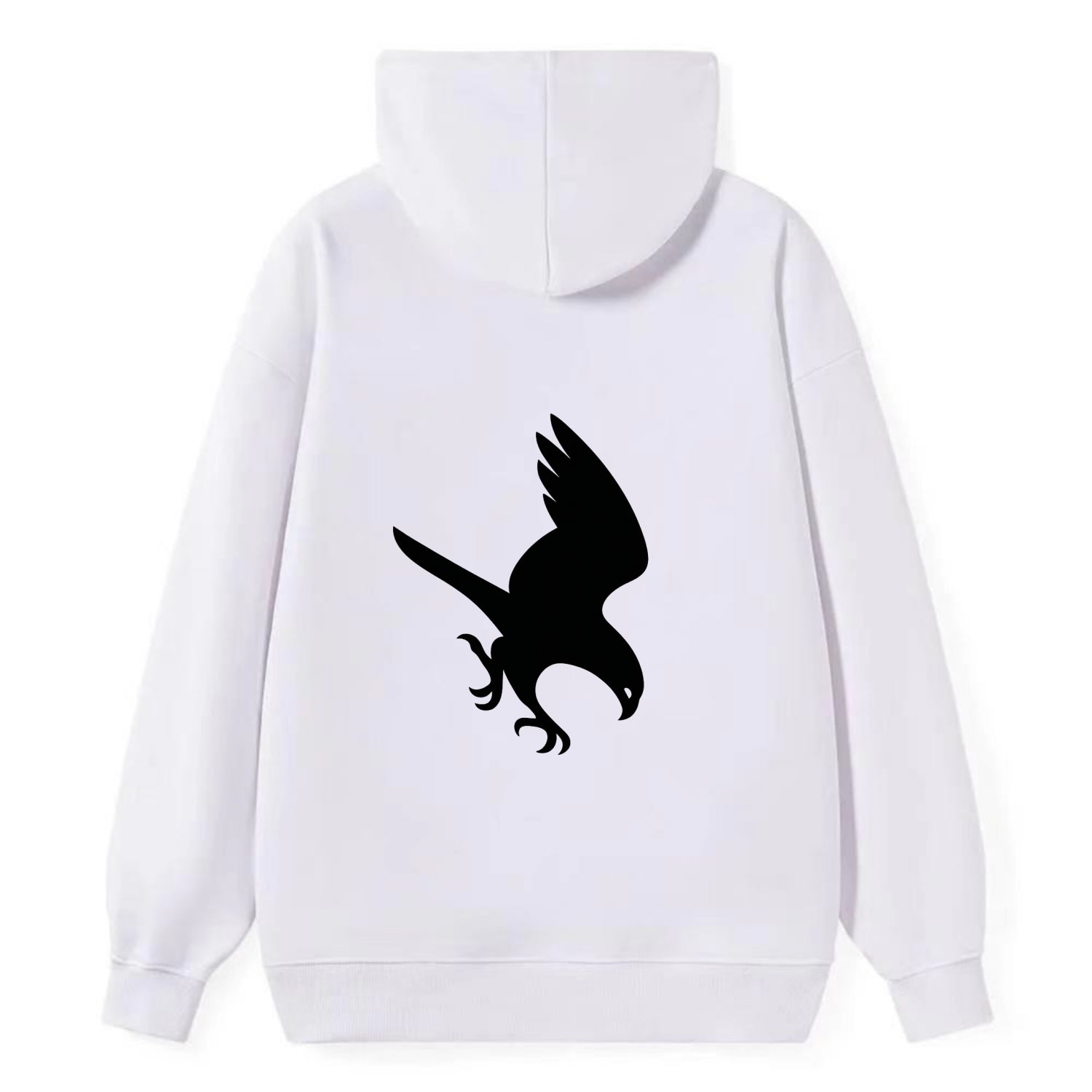 Hawk diving for prey - Classic Pullover Hoodie - White