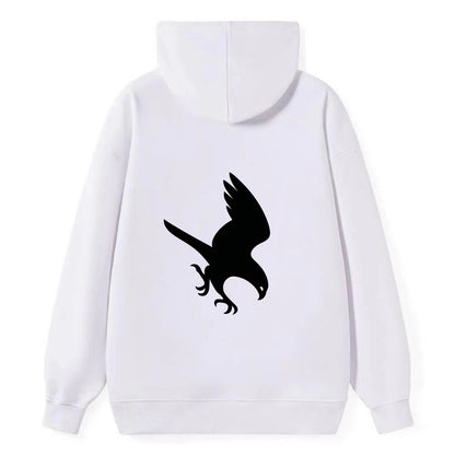 Hawk diving for prey - Classic Pullover Hoodie - White