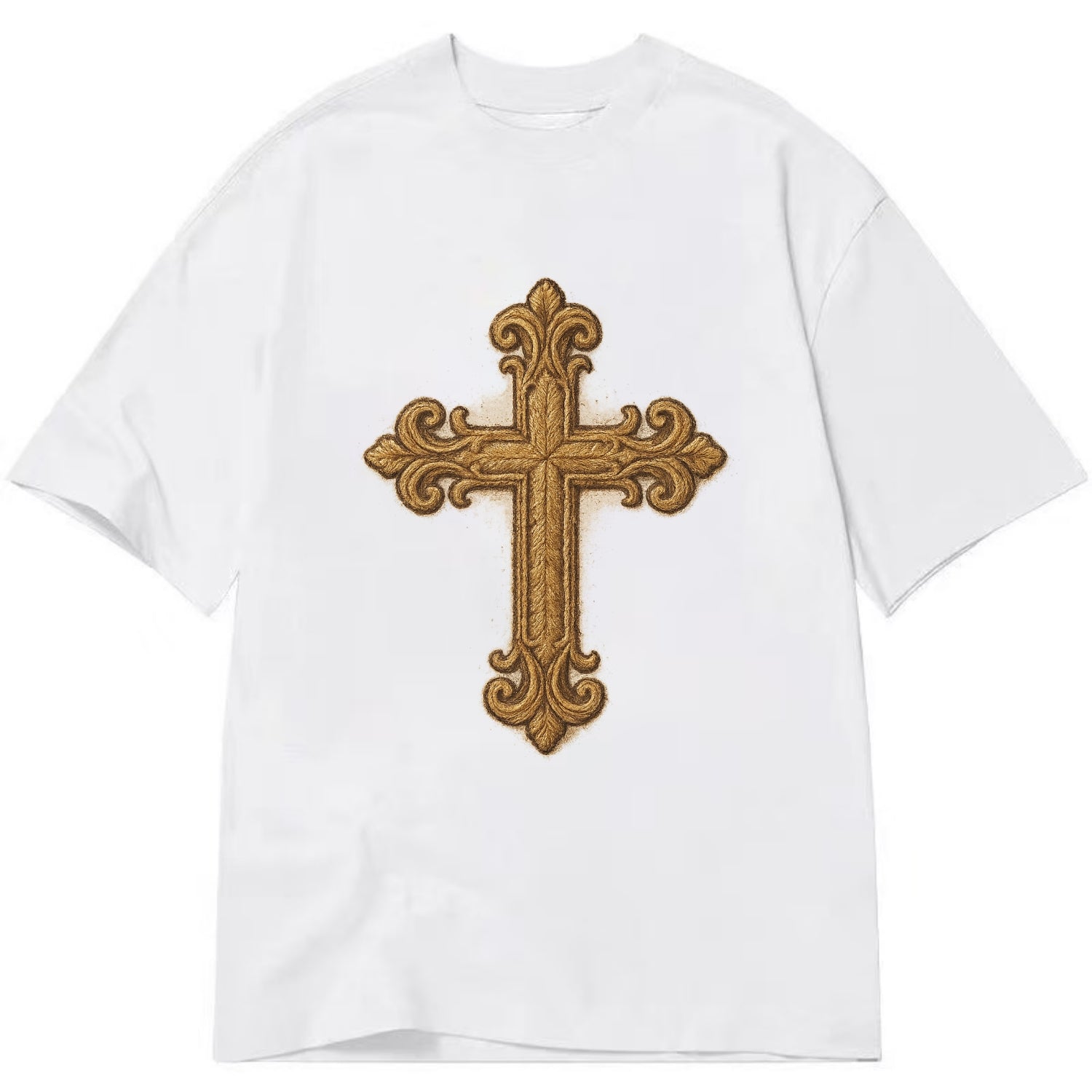 Baroque Cross  - Classic T-shirt - White
