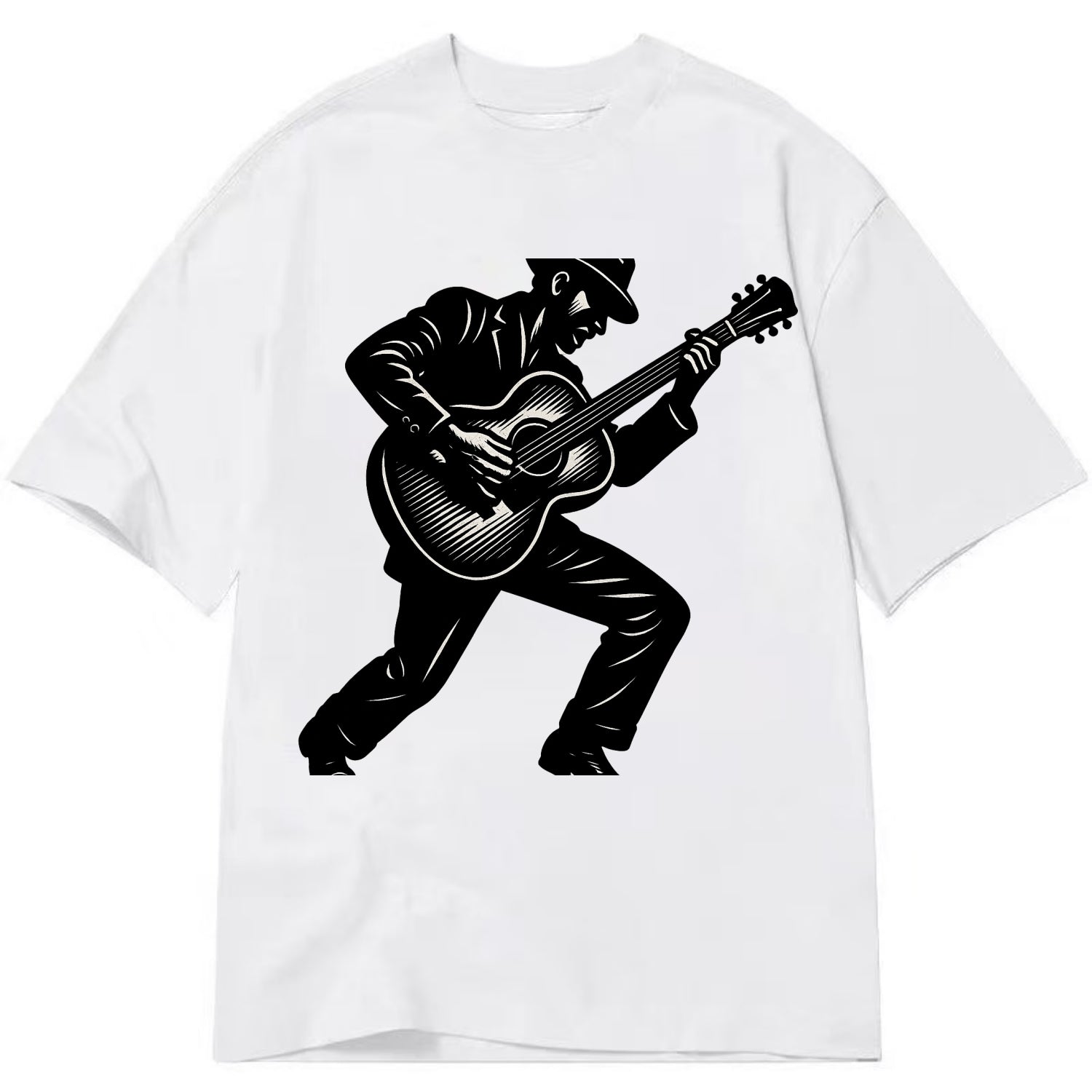 Guitarist playing acoustic guitar - Classic T-shirt - White