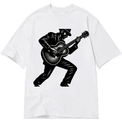 Guitarist playing acoustic guitar - Classic T-shirt - White