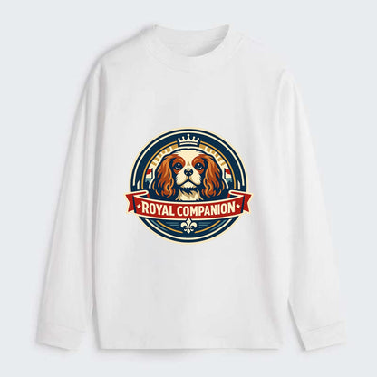 Royal Companion Emblem - Classic Long Sleeve Shirt - White