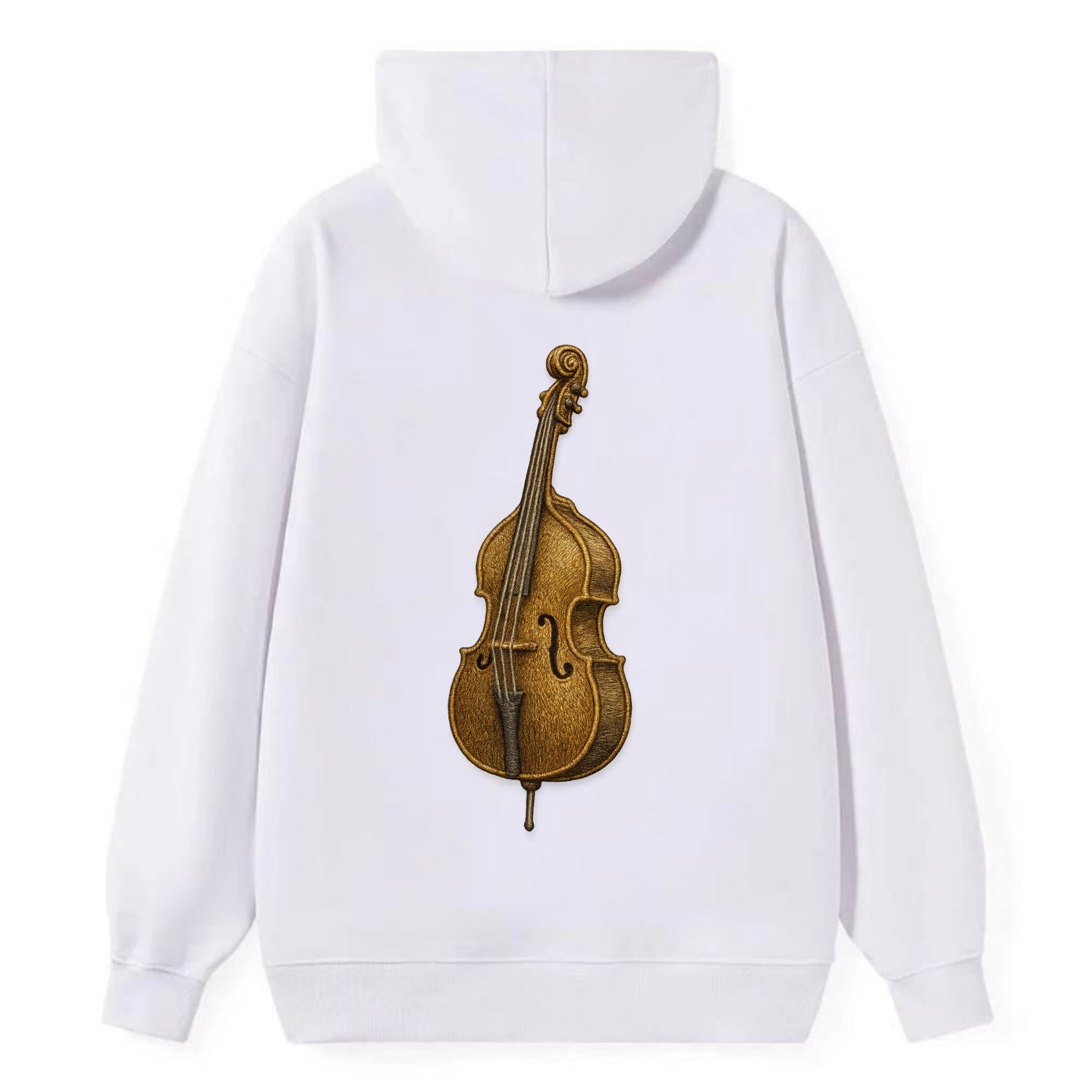 Acoustic Bass  - Classic Pullover Hoodie - White
