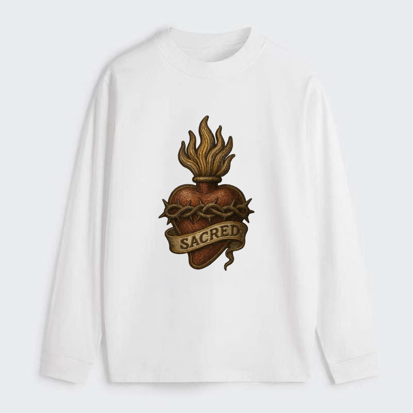 Sacred Heart  - Classic Long Sleeve Shirt - White