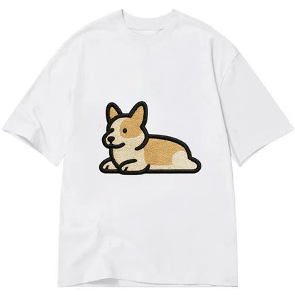 Corgi - Sploot lying position - Classic T-shirt - White