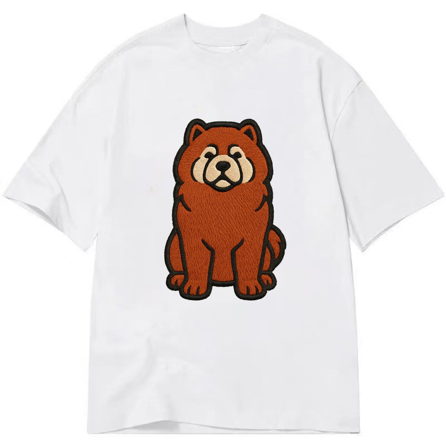 Chow Chow - Red fluffy sitting pose - Cl Classic T-shirt - White