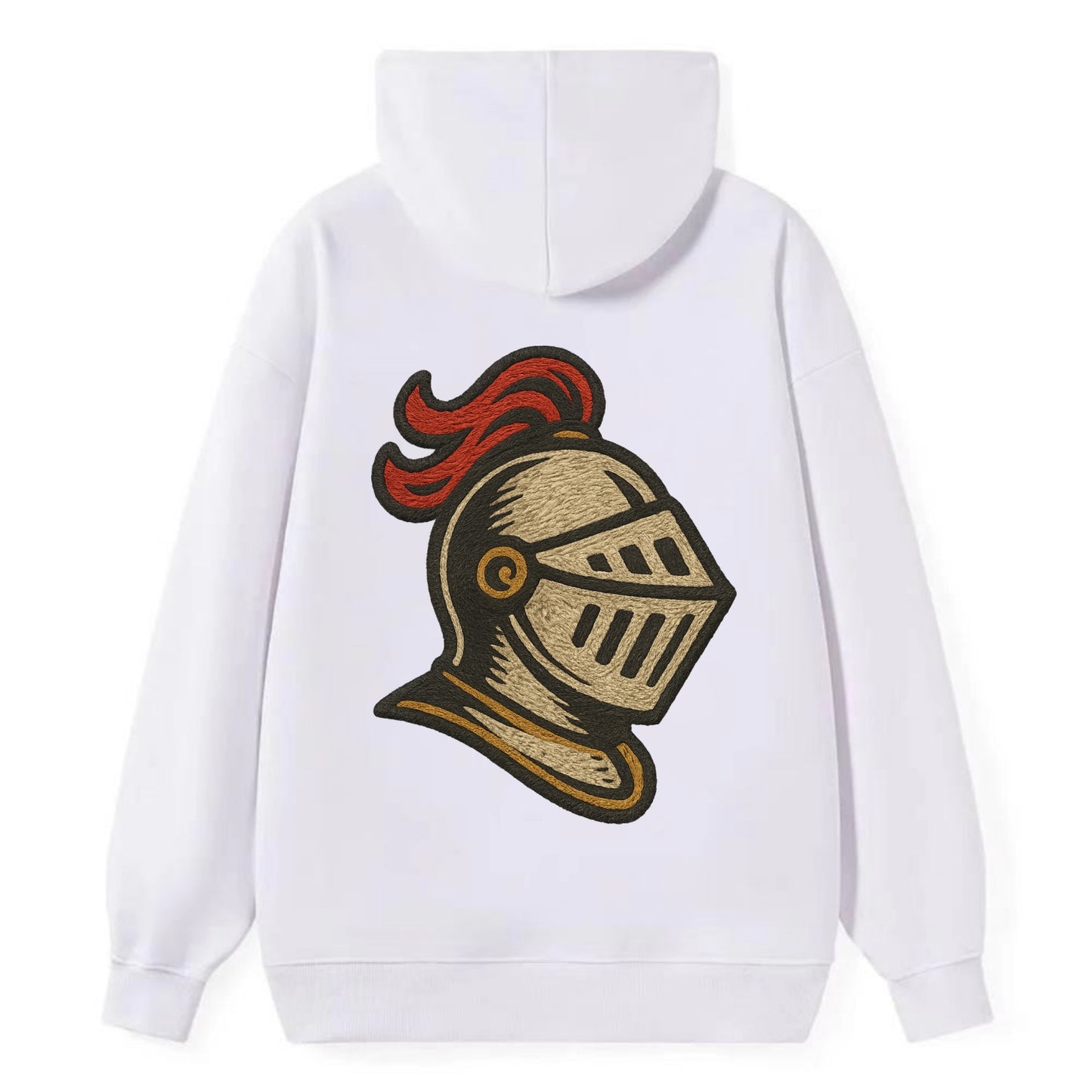 Knight Helmet  - Classic Pullover Hoodie - White
