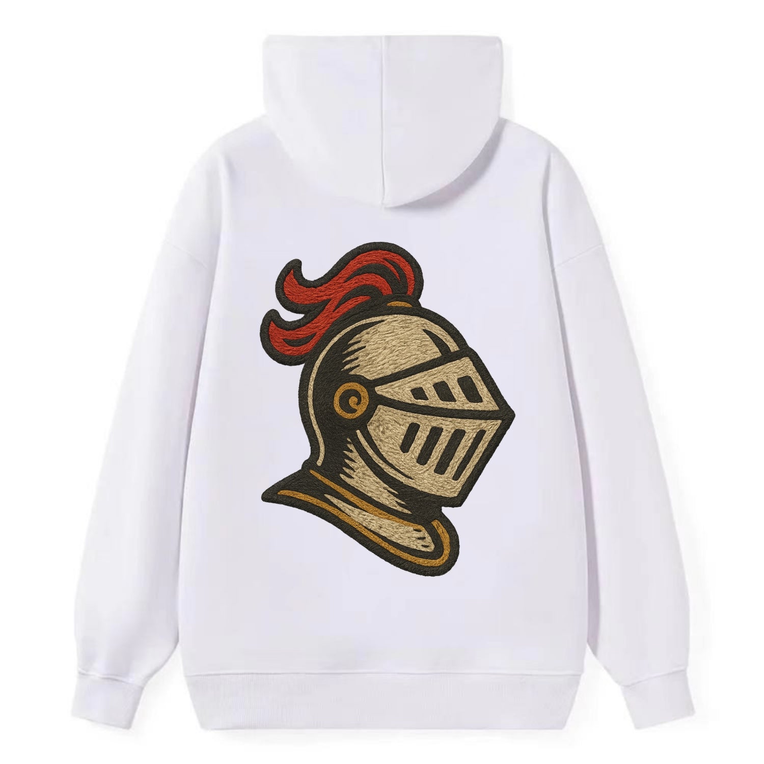 Knight Helmet  - Classic Pullover Hoodie - White