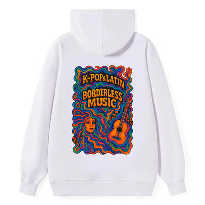 K-Pop and Latin fusion explosion - "Borderless Music" - cross-cultural - Classic Pullover Hoodie - White