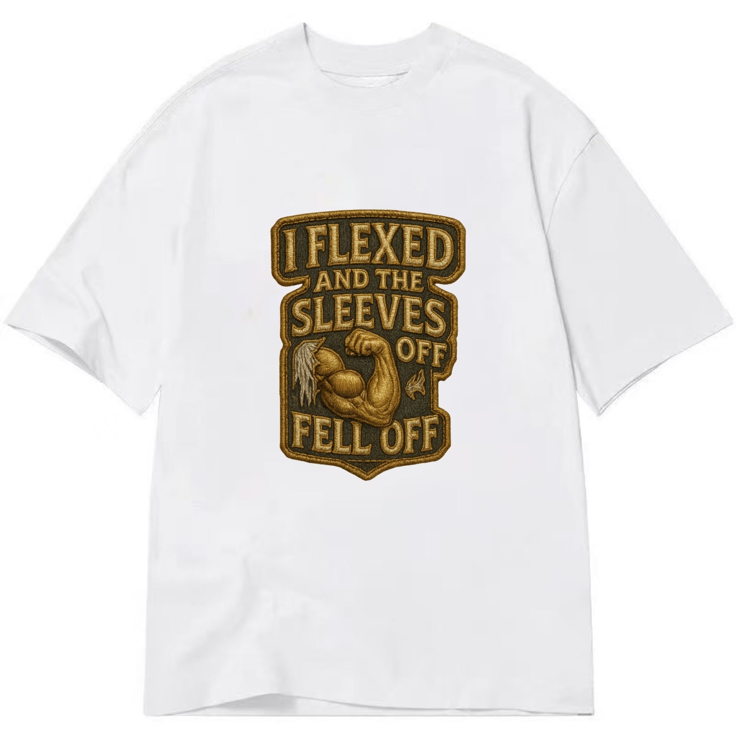 I Flexed and The Sleeves Fell Off  - Classic T-shirt - White