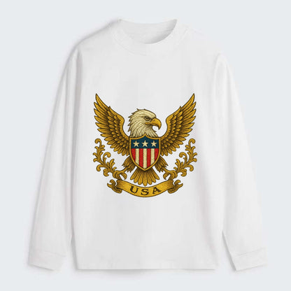 Usa Heritage Eagle Baseball Cap 2 - Classic Long Sleeve Shirt - White