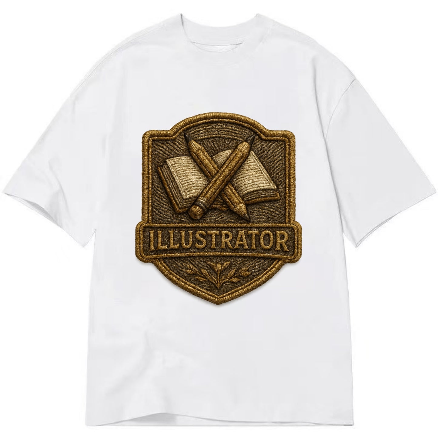 Pencils and sketchbook - illustrator badge - Classic T-shirt - White
