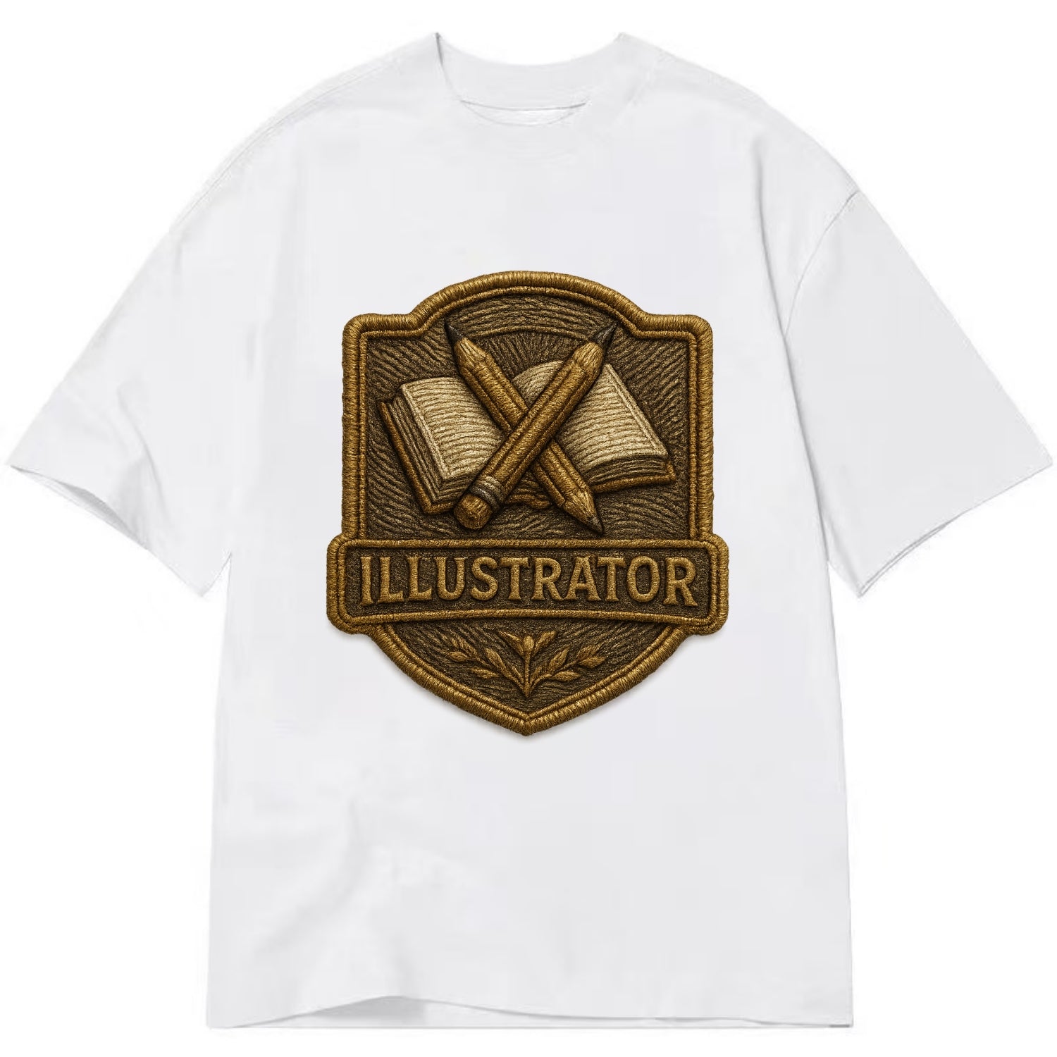Pencils and sketchbook - illustrator badge - Classic T-shirt - White