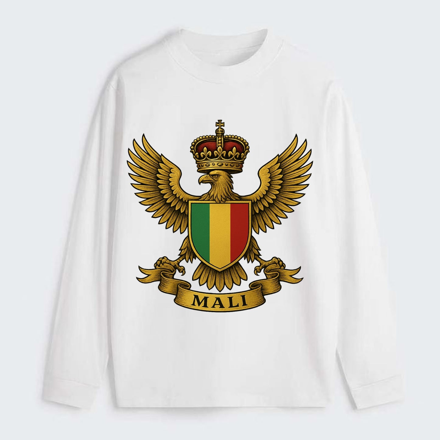 Mali Royal Logo  - Classic Long Sleeve Shirt - White