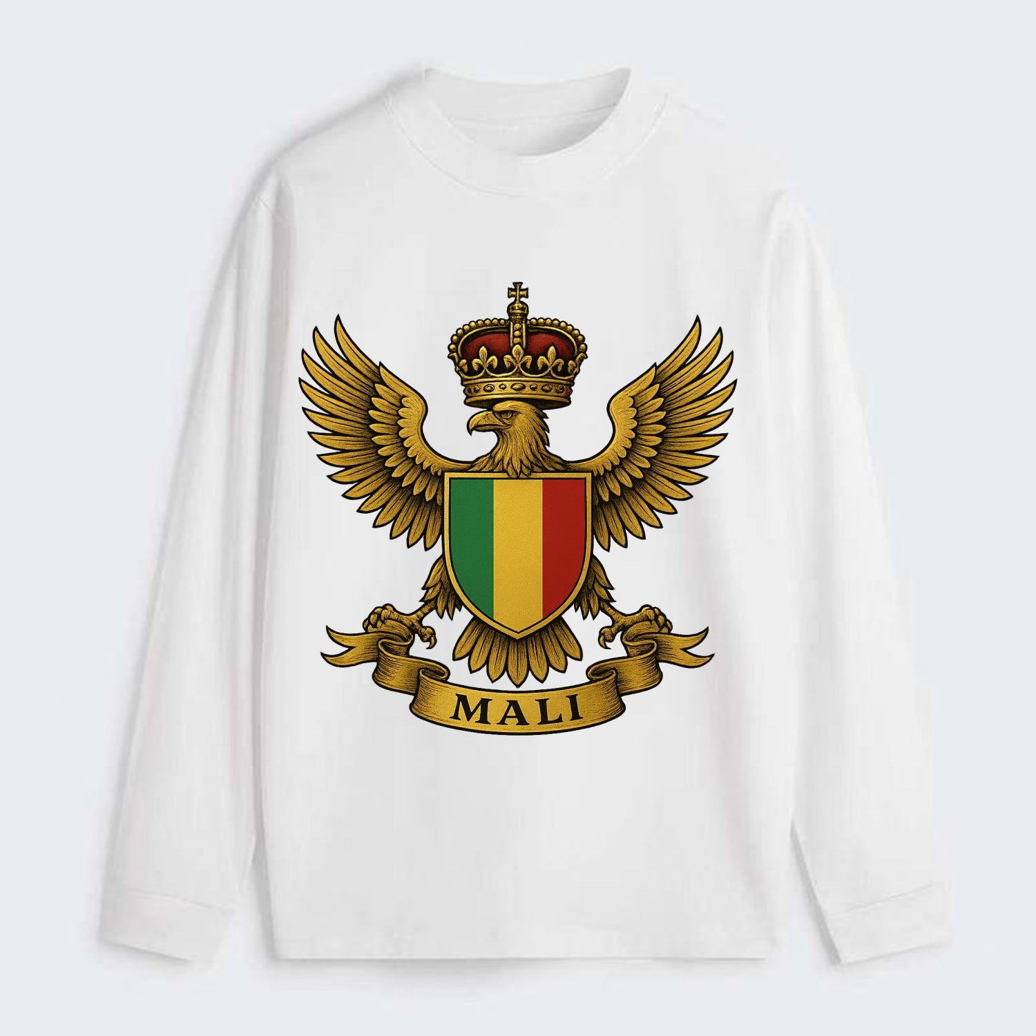 Mali Royal Logo  - Classic Long Sleeve Shirt - White