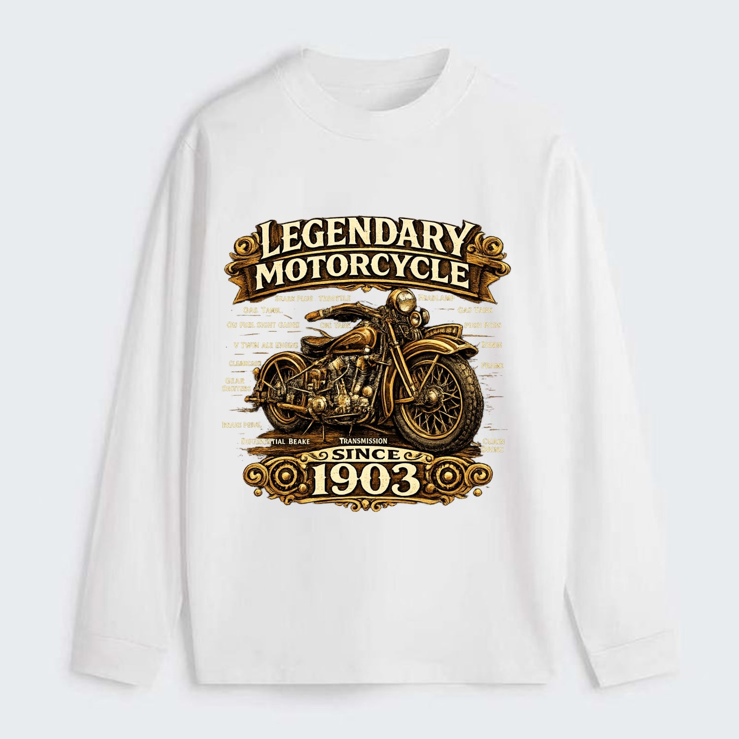 Legendary Motorcycle 1903 - Classic Long Sleeve Shirt - White