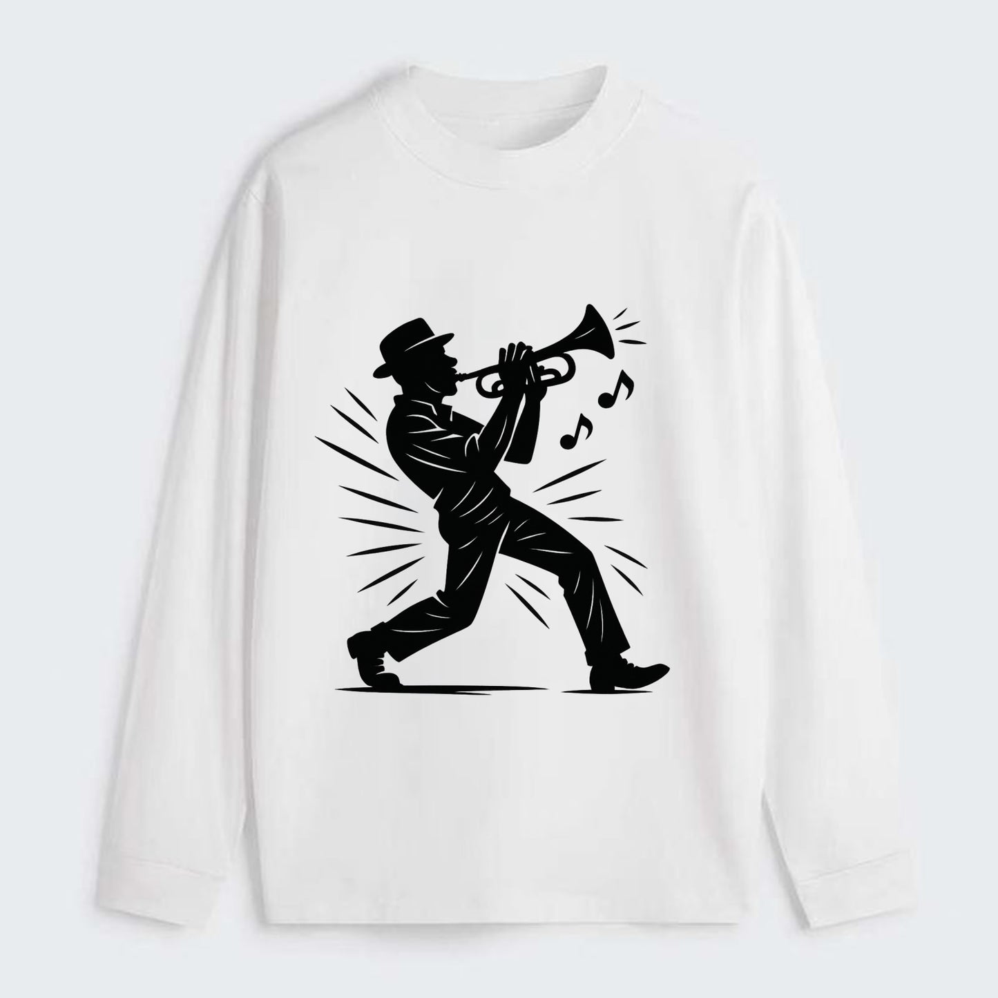 New Orleans jazz musician street corner - Classic Long Sleeve Shirt - White
