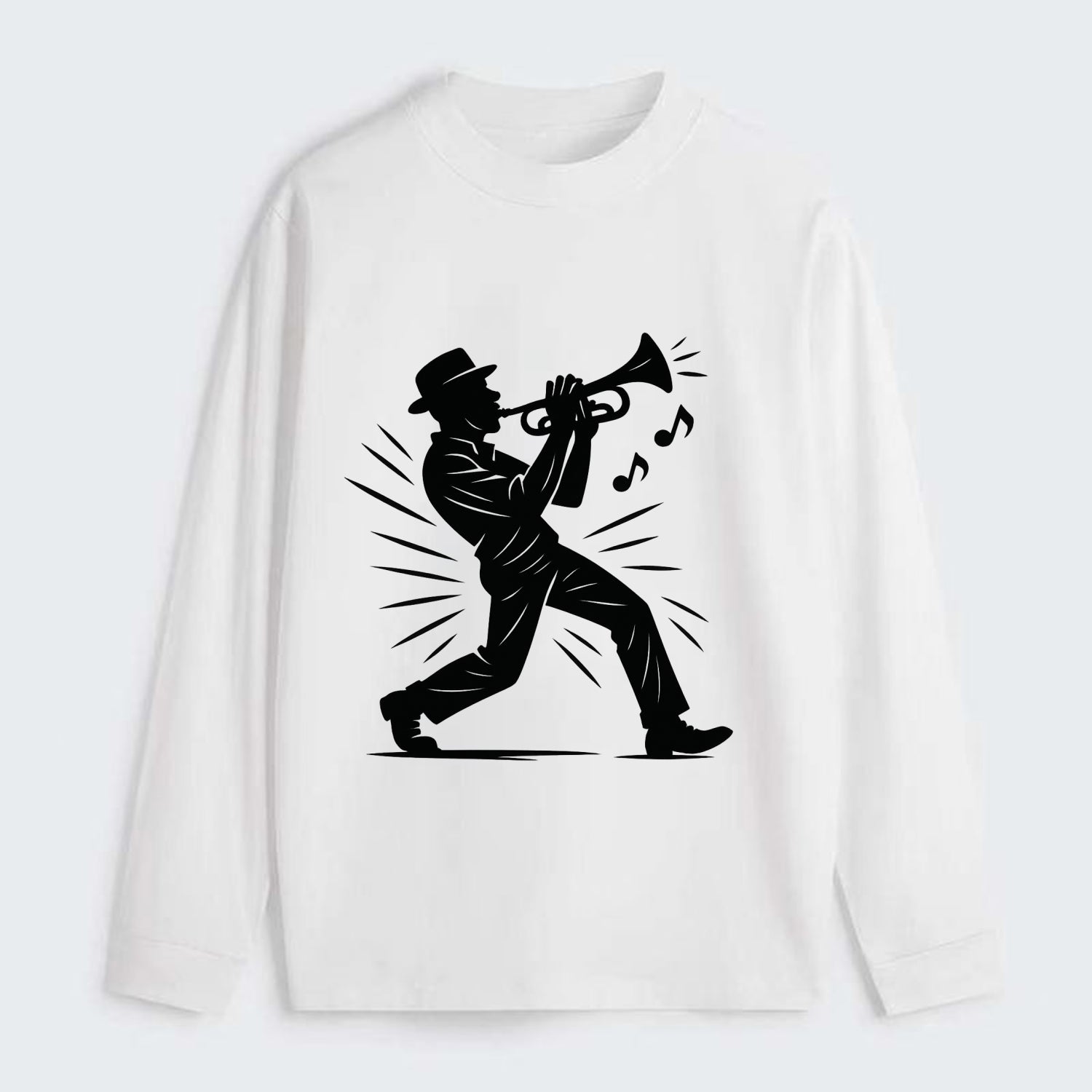 New Orleans jazz musician street corner - Classic Long Sleeve Shirt - White