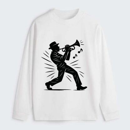 New Orleans jazz musician street corner - Classic Long Sleeve Shirt - White
